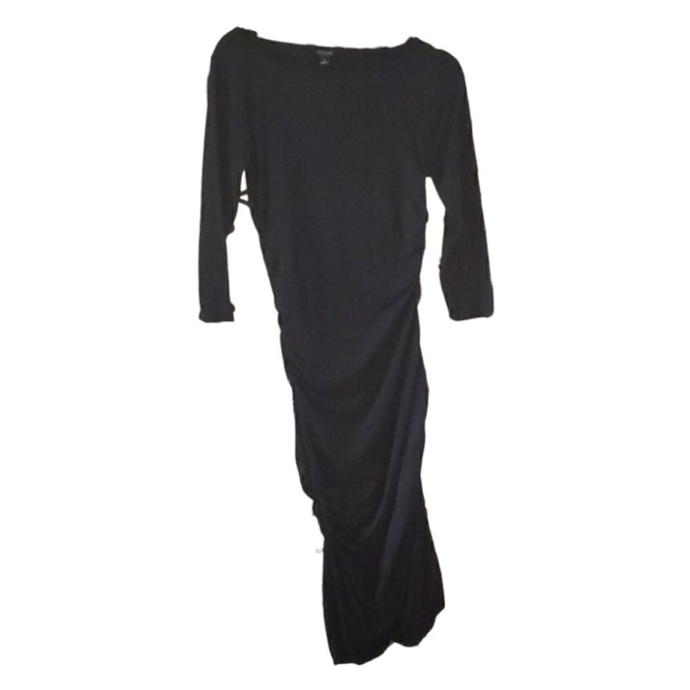 ANN TAYLOR Black Ruched Dress - Size 4‎